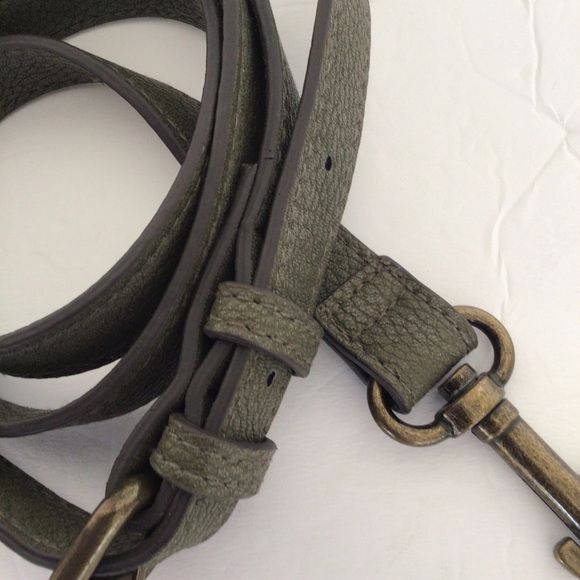 ARMY GREEN FAUX LEATHER CROSSBODY REPLACEMENT STRAP - Picture 4 of 7